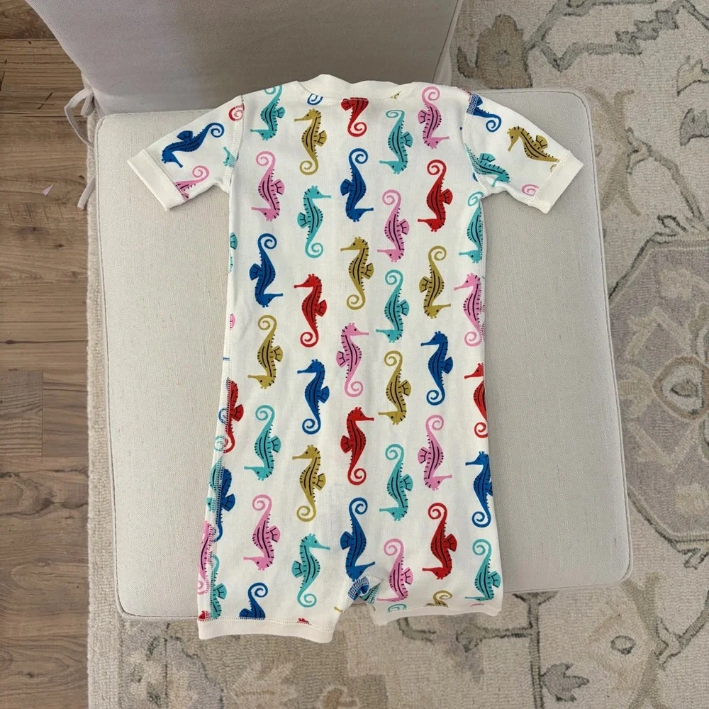 Hanna Andersson Sea Horse Shortie Zip Pajama 2T - Picture 3 of 4